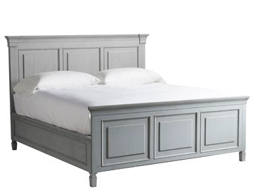 French Gray Queen Panel Bed - HEADBOARD & FOOTBOARD ONLY